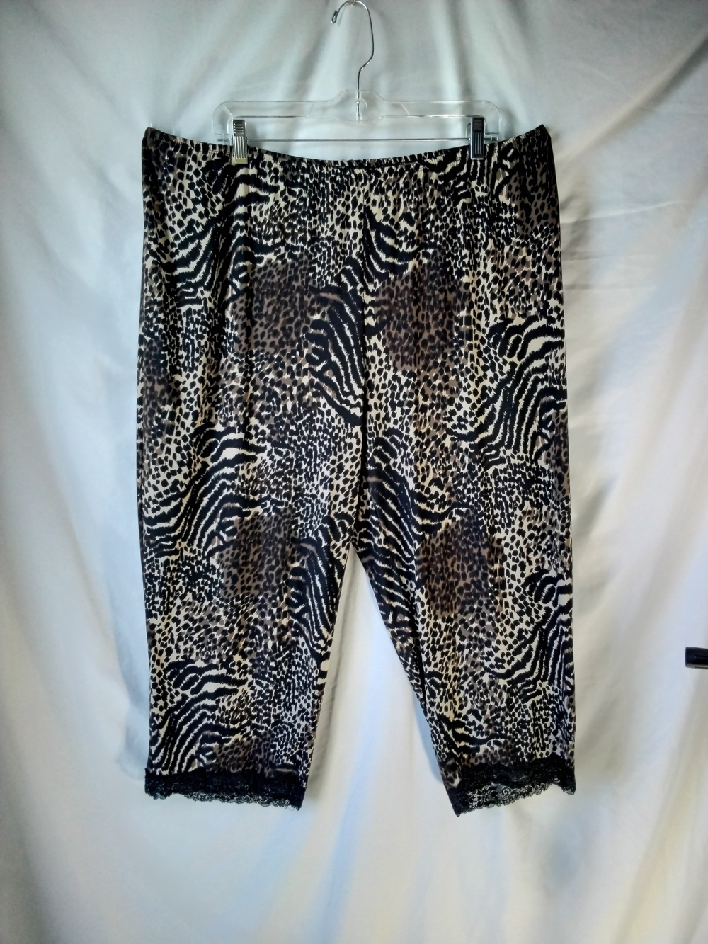 George Animal Print  Pajama Shorts in Brown and Black